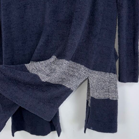 Barefoot Dreams Women's Cozy Chic Lite Coastal Hooded Cardigan XS/S Navy - Picture 9 of 13